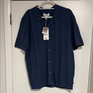 Threadbare Men's Deep Blue Casual Shirt XL